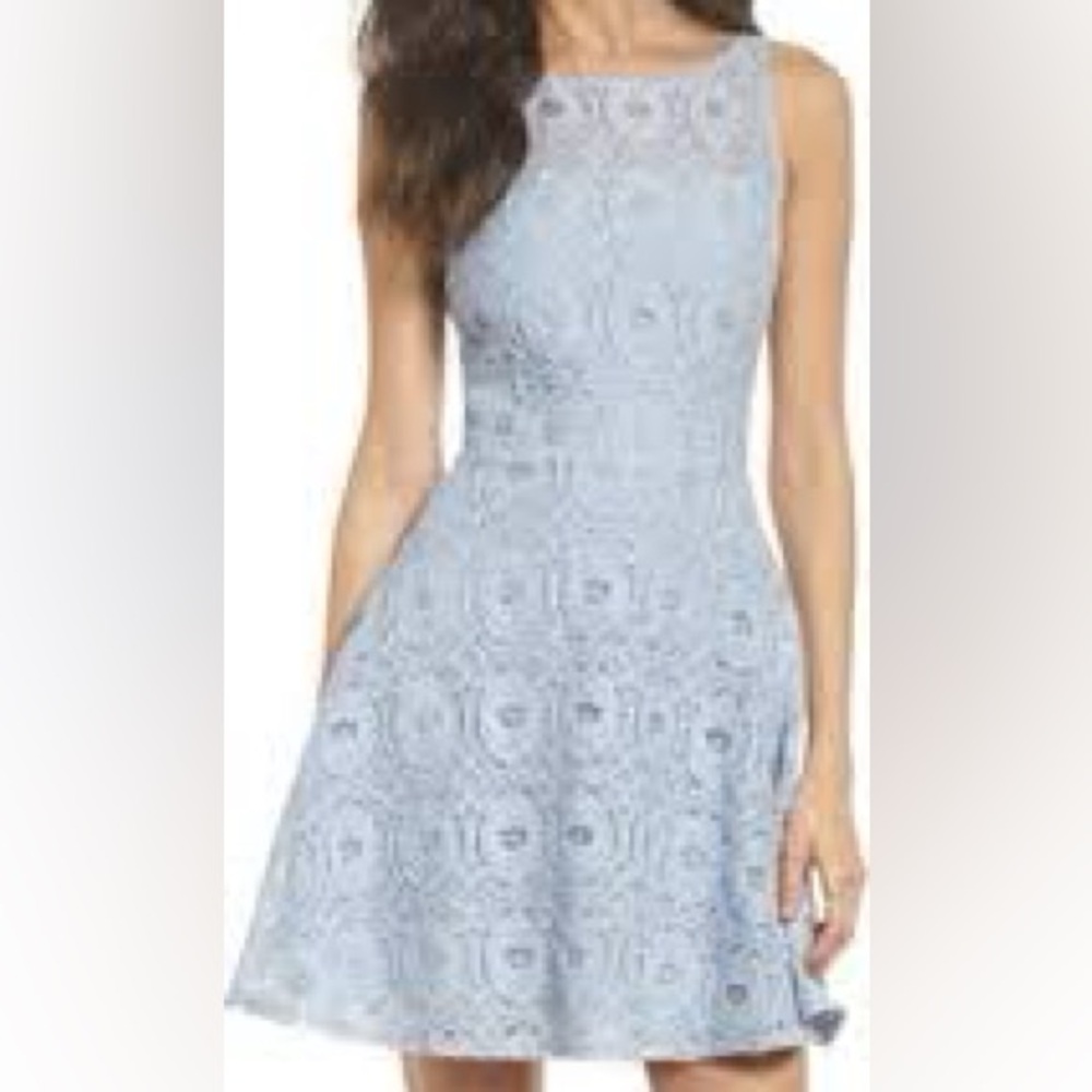 BB Dakota Renley Lace Fit & Flare Minidress